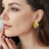 Jemjosh 14K gold plated chunky alloy stud earrings for women