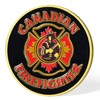 IELCJJ Firefighter Challenge Coin - Maple Leaf Canada First Responder