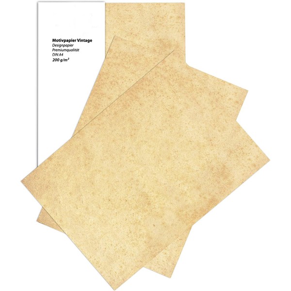 Betterpress® 50 Sheets Vintage Certificate Card 200 g A4 Old