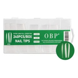 Tips Soft Gel Uñas Postizas Extra Largas 240pzs Obp