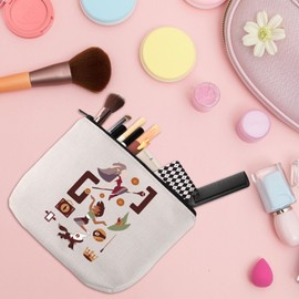 WSNANG Phantom Drama Gift Phantom's Mask Canvas Makeup Bag Musicals Phantom Gift for Fans Musical Lover Gift (P-O bag)