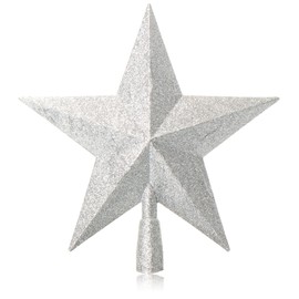 com-four® Christmas tree topper in star shape - star for the Christmas tree topper - Christmas tree decoration - plastic Christmas tree decoration