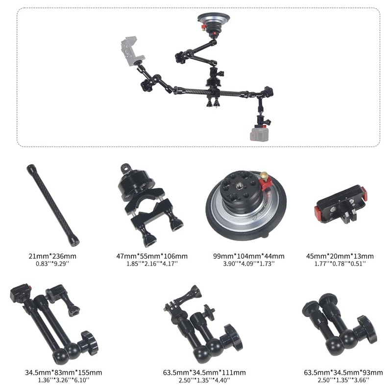 CS PRIORITY Aluminum Alloy 7" 11" Adjustable Magic Arm Bracket