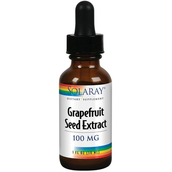 Solaray Grapefruit Seed Extract 100mg | Unflavored Liquid GSE for Healthy Immune System & Digestion Support | Vegan | 100 Servings | 1 Fl. Oz.