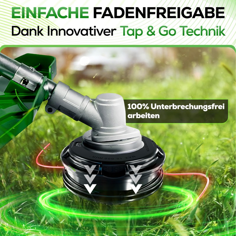 Heckenpracht® Line Head for Brush Cutter with Steel Knob Left