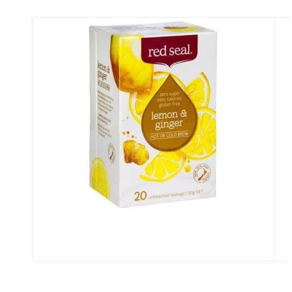 4 x 20 Tea bags RED SEAL Lemon & Ginger Fruit Tea ( total 80 bags)