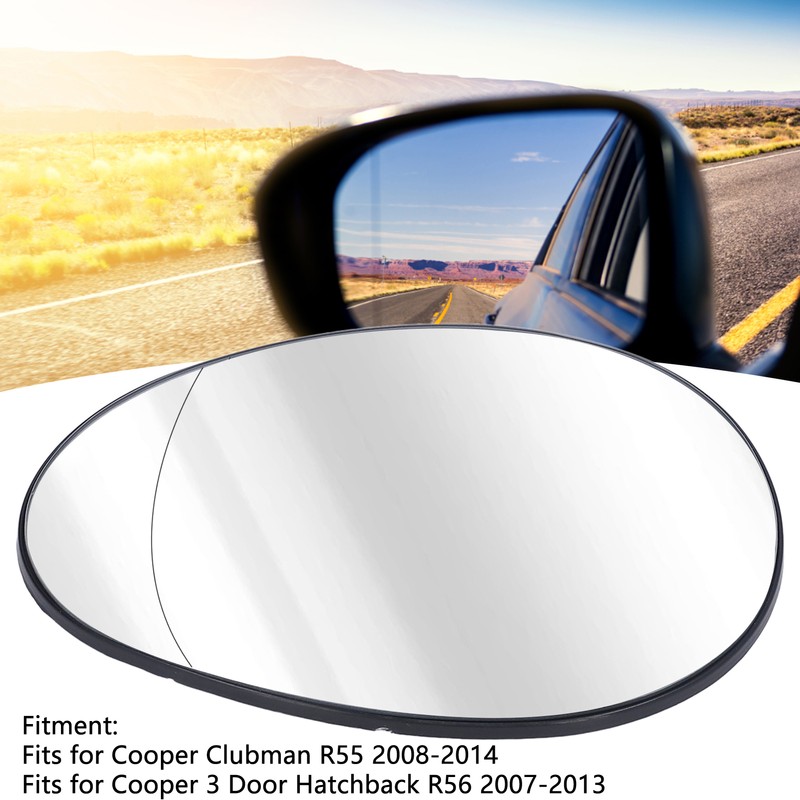 Side Wing Mirror Glass Heated Rearview Mirror Glass for Cooper
