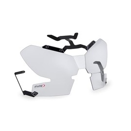 Puig 21904W Headlight Protector - Made of High Strength Polycarbonate - Discreet and Effective Design - Maximum Protection without Changing the Aesthetics of the Motorcycle - Clear