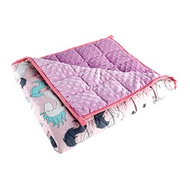BEDCOLOR Weighted Blanket Heavy Blanket (Pink Unicorn, 41×60 inches-7 lbs)