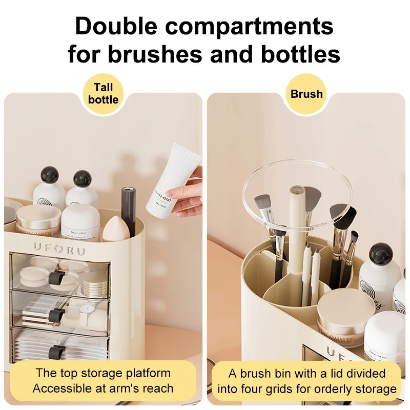 UFORU US Stock Plastic Large Best Quality Makeup Brush Organizer