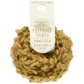 Hamanaka Felting Yarn Loop, 32.8 ft (10 m) col.4 Camel H441-112-4