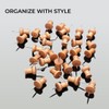H&S Wood Push Pins for Corkboard - 100pcs Wooden Pushpins