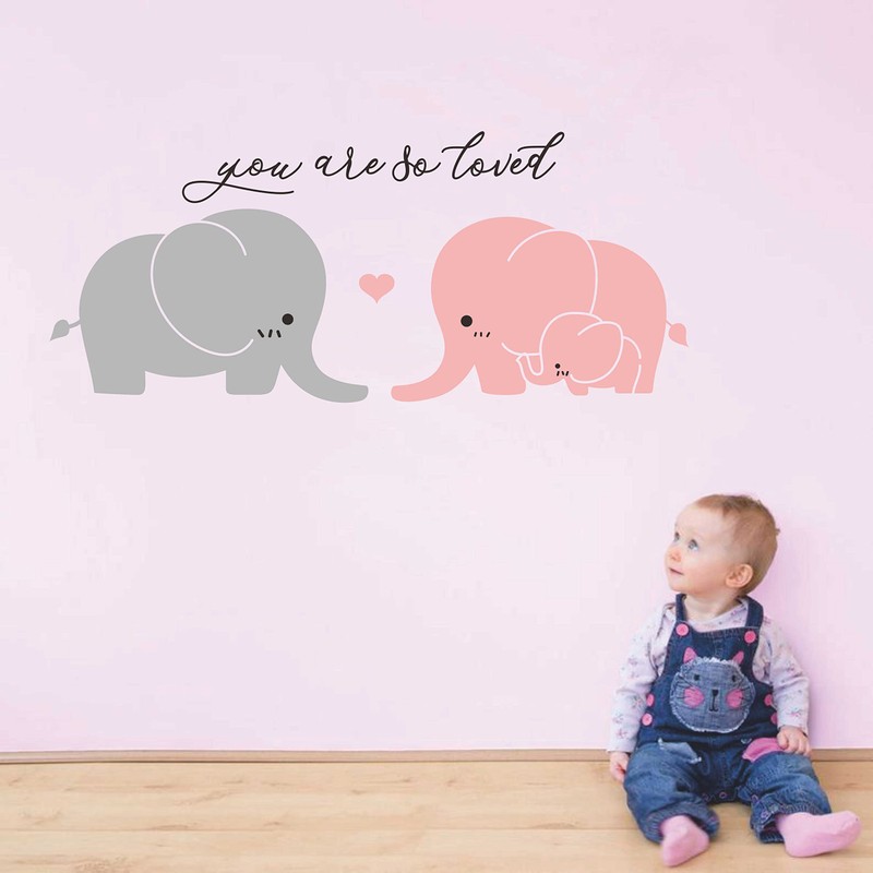 Elephant Wall Decal Nursery Wall Stickers Baby Kids Room Wall