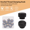 MOROBOR M4 Knurled Thread Clamping Knob 10 Pcs Black Plastic