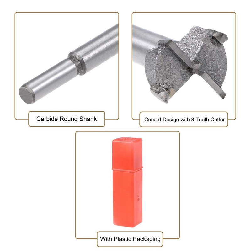 MACHSWON Forstner Drill Bits Tungsten Carbide Wood Hole Saw Opener