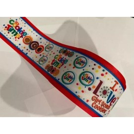 3" Wide White Cookie Time Printed Grosgrain Cheer Bow Ribbon