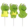 Sweetzo Green Apple Frog Jelly Lollipops, Individually Wrapped Gummy Pops,