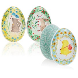 com-four® 3x Easter eggs to fill - colorful filling eggs for Easter - cardboard eggs for Easter decoration - gift box design Mr. & Mrs. Panda - Easter surprise [selection varies]