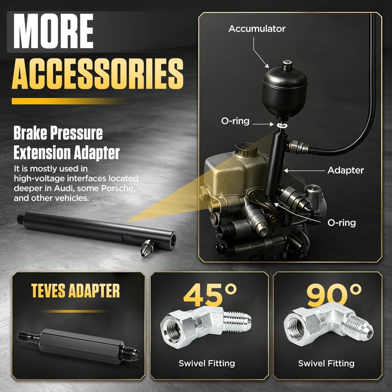 Brake Pressure Tester, Universal ABS/Non-ABS Brake System Pressure Test Kit