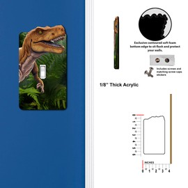 Off The Wall Plates - T-Rex Dinosaur Classic Decorative Acrylic Cover Single Light Switch Wallplate