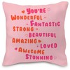 Nvotell Pink Preppy Pillow Covers 18x18 - Inspirational Affirmation Funky