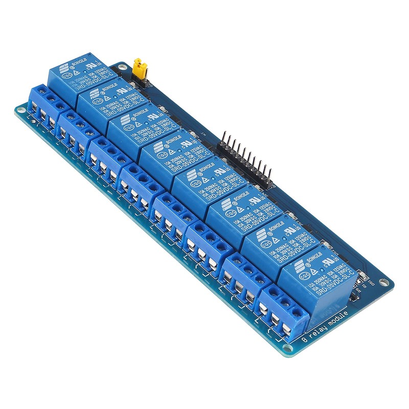 AITRIP 2 Pack 8-Relay Module 5V with Optocoupler Low-Level Trigger
