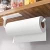 Paper Towel Holder - Self-Adhesive or Drilling, White, Upgraded Aluminum
