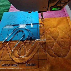 Free Motion Quilting Template Which Way Border Quilting Template for Domestic Sewing Machine