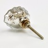 Large Mottled Silver Glass Knob, Pull, Handle, for Cupboards, Doors,