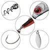 JOHNCOO 4pcs/ Pack Weighted Swimbait Hooks with Blade 3D Eyes