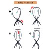 DANSEE 6 Pack Short Wig Stand Portable Wig Holder for