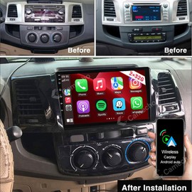 Camecho Android 12 Car Stereo Radio GPS Navi Carplay For Toyota Fortuner Hilux 2005-2014