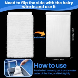 MAQIHAN 5PCS Aquarium Filter Socks - Aquarium Socks 5.9 x 10.6in Filter Bags Filter Media for Saltwater Fish Tank, Aquarium, Ponds, Garden, Saltwater, Fershwater, Plant, Trutle