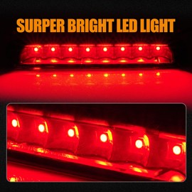 Cxdar Third 3rd Brake Light LED for 2005-2009 Ford Mustang, High Mount Rear Brake Lights Assembly for 05-09 Ford Mustang, Waterproof Center Cab Lamp Stop Light (Black)