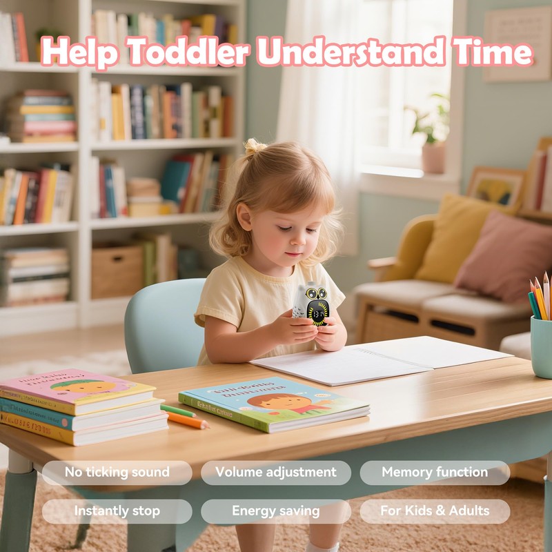 99-Minute Digital Visual Timer for Kids - Silent Countdown Timer