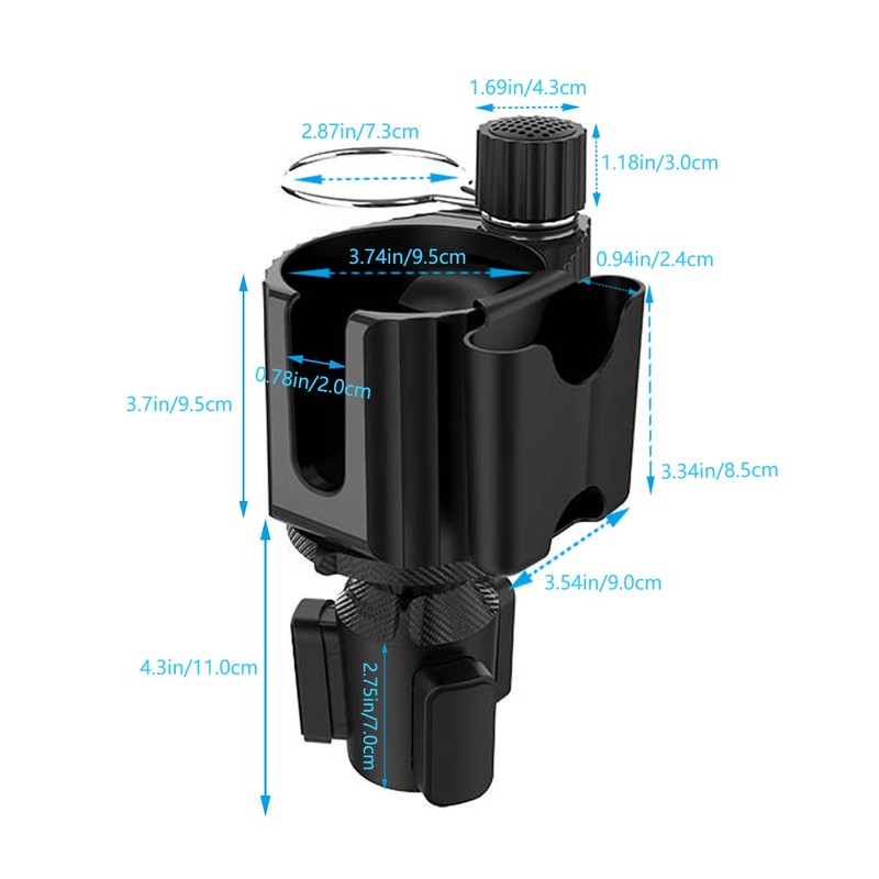 Car Cup Holder Expander Adapter for Large Water Cups,2 Drink