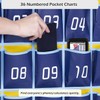 MISSLO Numbered 36 Pocket Chart for Classroom Calculator Holder Cell