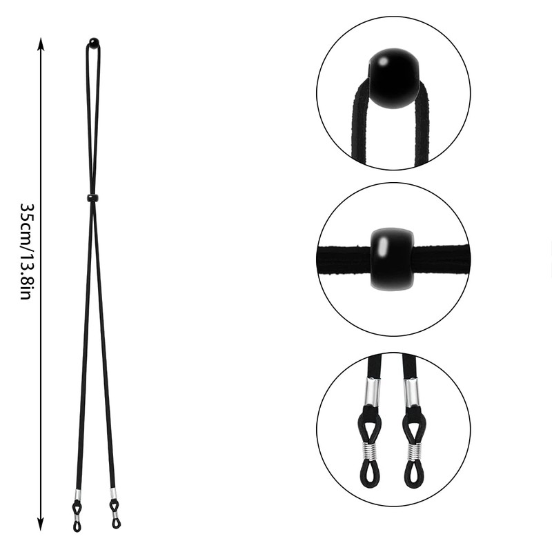 VOOGLASS Glasses Strap(6 PCS) Sports Eyeglass Strap,Adjustable Sunglasses Lanyard Neck