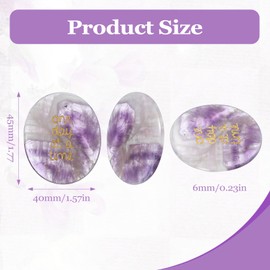 Wanmu Amethyst Healing Crystals, Stress Anxiety Relief Items Stone, You Got This One Day at A Time Inspirational Stone, Encouragement Sobriety Gifts for Yourself, Women, Men, Friends