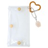 [Clear Pouch] Clear Pouch with Carabiner L/Orange Coolier Accessory Case,