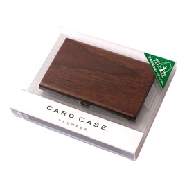 [+LUMBER] CARD CASE Wooden Business Card Holder and Card Case Combining Heavy Stainless Steel Material and Namewood (Ebony)