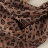 Vikodah Chiffon Scarf Leopard Print Neck-Scarves Cowboy Soft Lightweight Satin