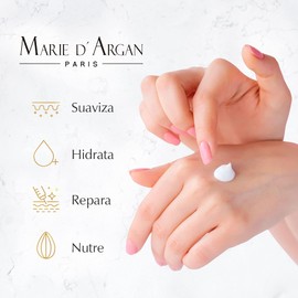 Crema Protectora De Manos Marie d'Argan, FPS 12, Manteca de Karité y Aceite de Argán, Antimanchas, Antiedad, Hidratante, Textura Ligera