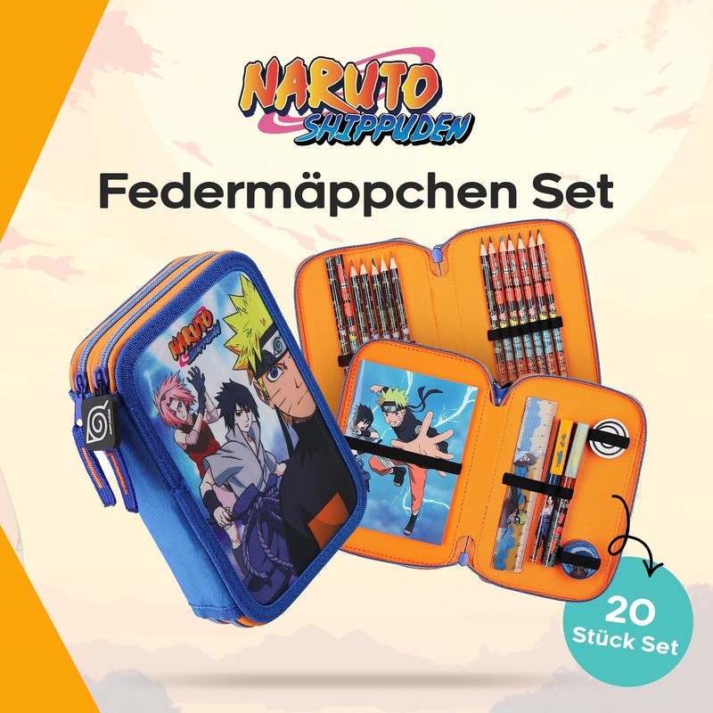 Naruto Pencil Case, Anime Fan Pencil Case with Complete School