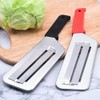 Cuchillo Triturador Repollo Verdura Doble Hoja Acero Inoxidable, 1pz Negro