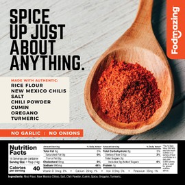 Fodmazing, Low Fodmap Spice Mix, Chili Spice Mix, No Onion, No Garlic, IBS Friendly, Non GMO, Gluten Free, Great for Food and Snacks (16 Servings)