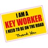 I AM A KEY WORKER - Vinyl Car Sticker 120mm