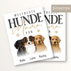 SpecialMe® Weinetiketten personalisiert Hunde Mama Hundefiguren mit bis zu 3