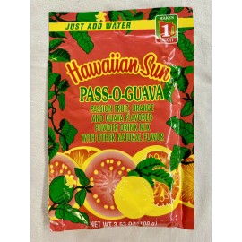 Hawaiian Sun Pass-O-Guava Fruit Powder Drink Mix 3.53 Oz. Bag x1