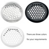 12 PCS Round Louver Grill Cover Air Vents (Black)